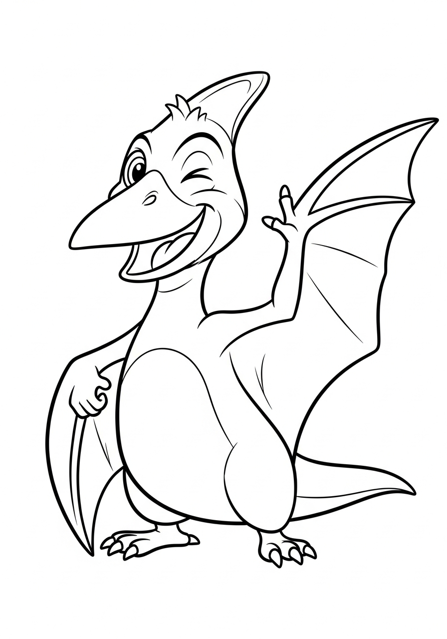 Pterodactyl Coloring Pages 20 easy Pterodactyl coloring page