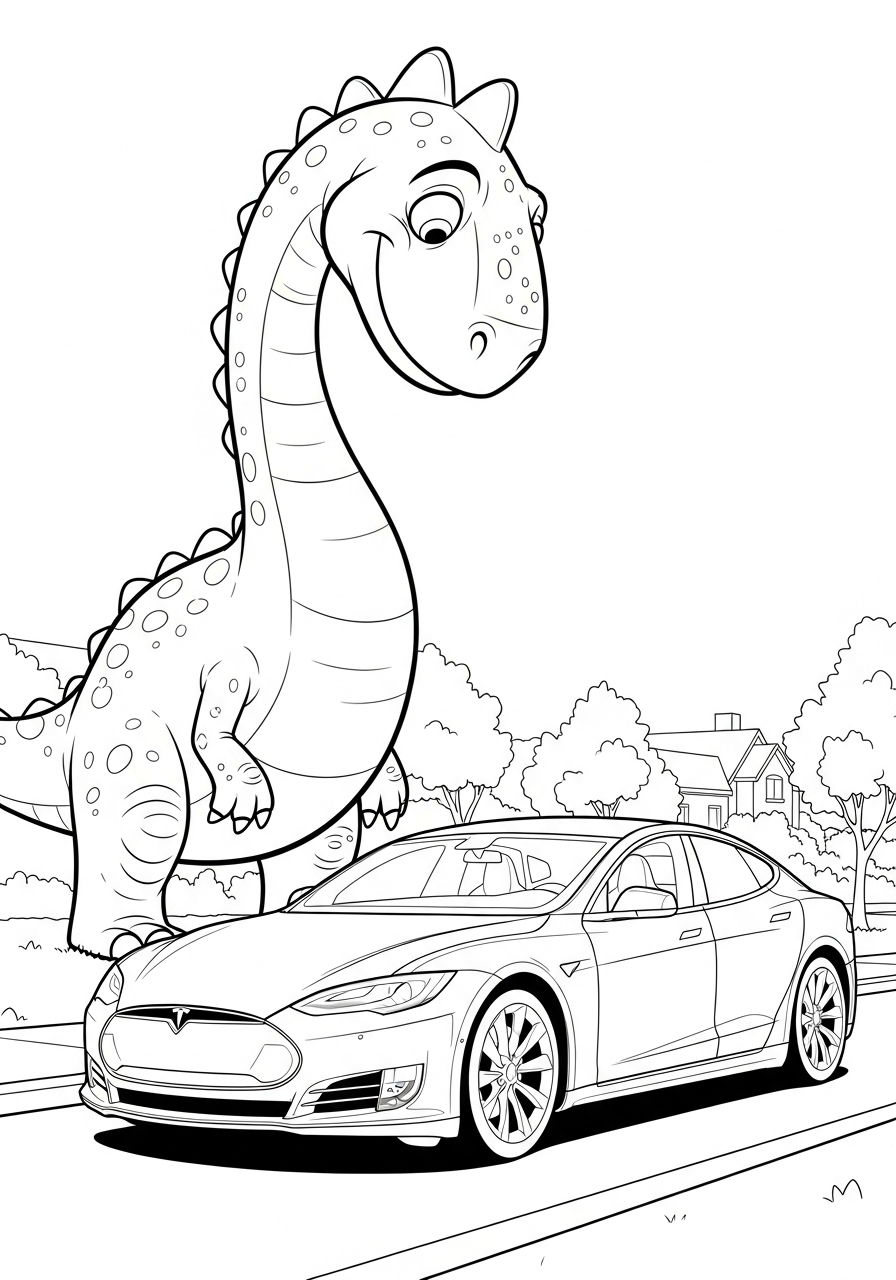 large Tesla coloring pages