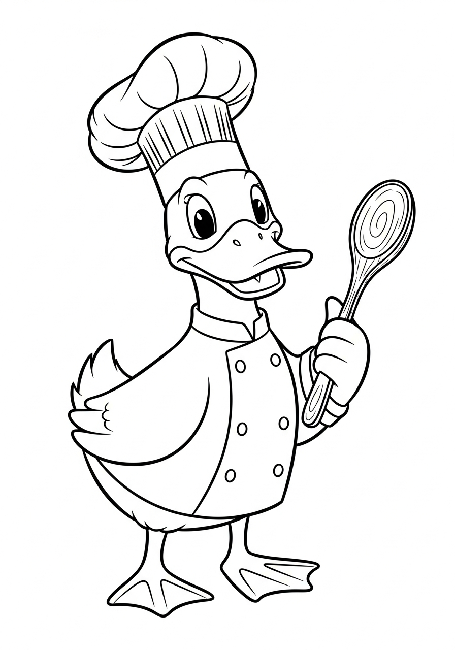 free duck coloring page