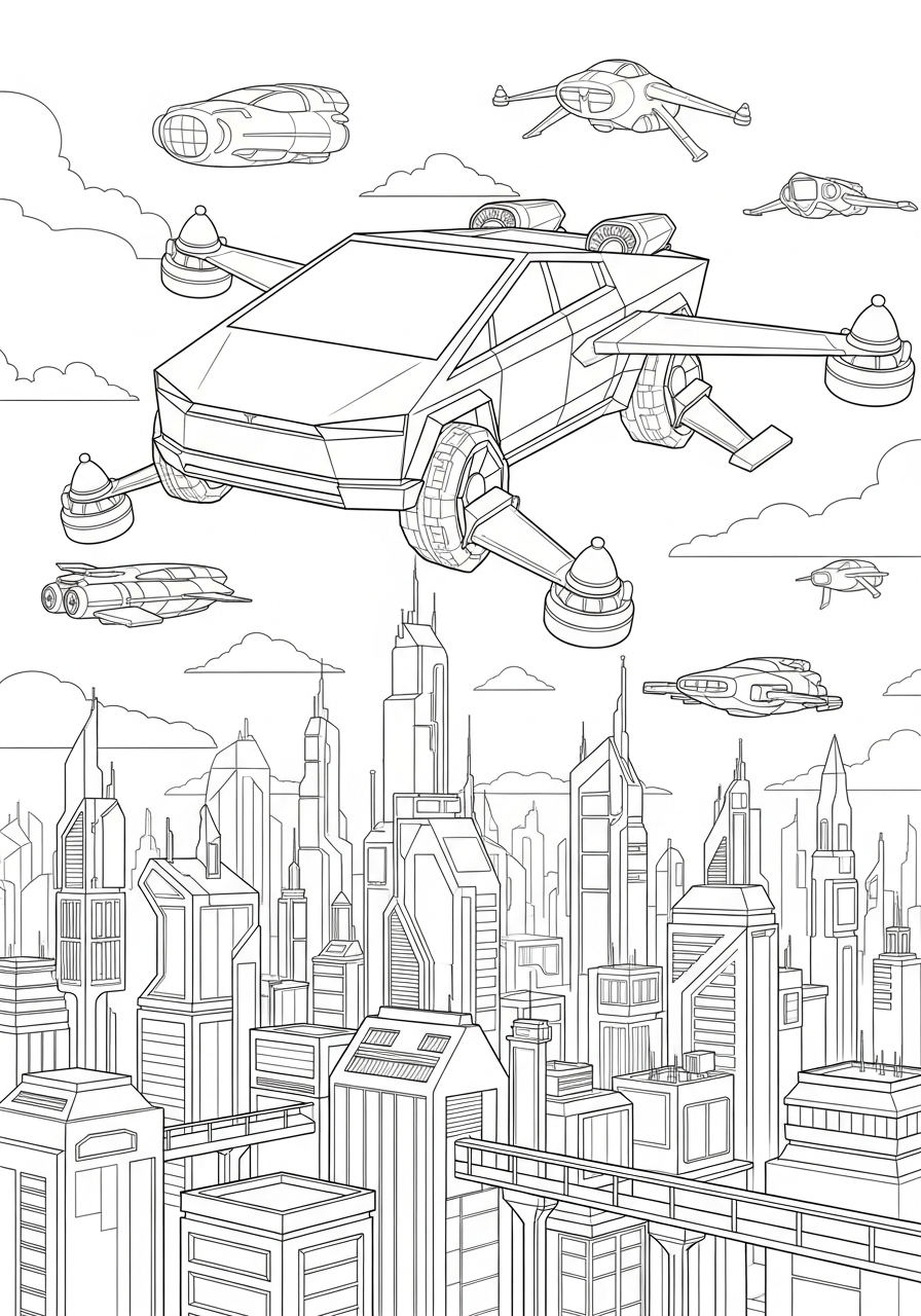 Tesla coloring page kids