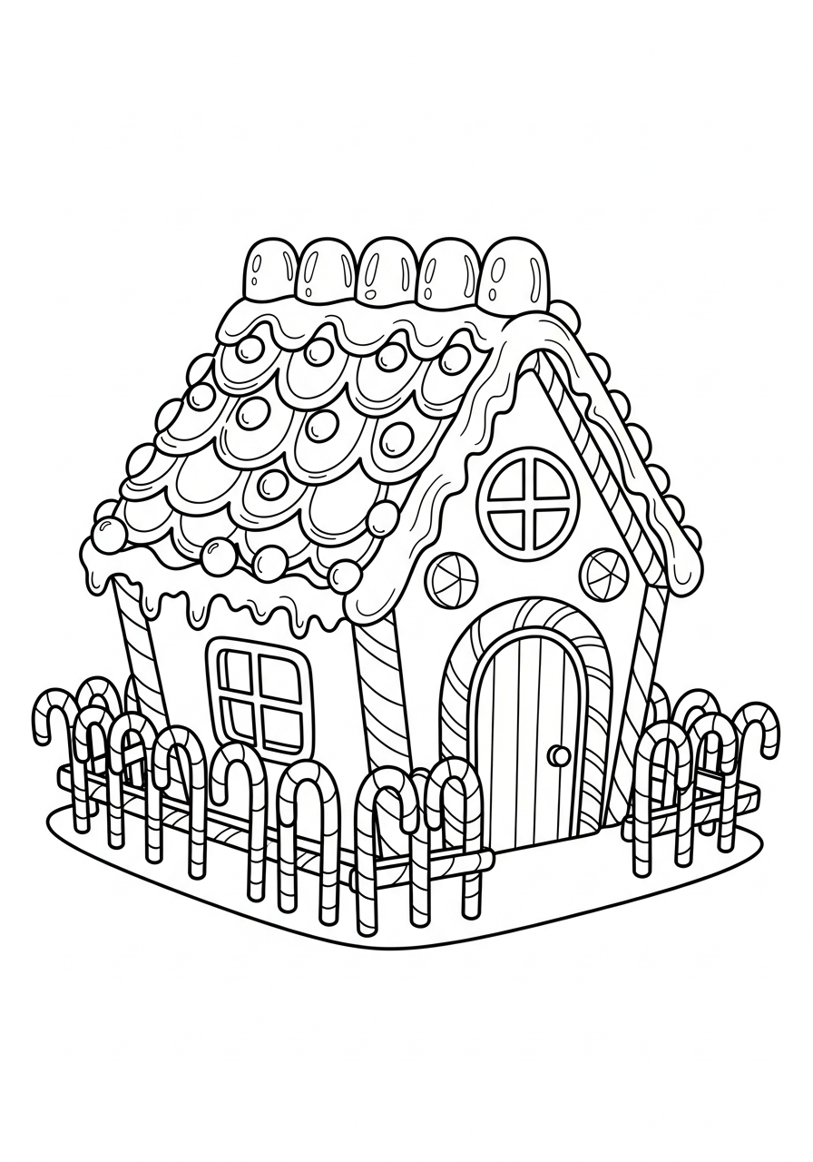 free Gingerbread coloring pages pdf printable