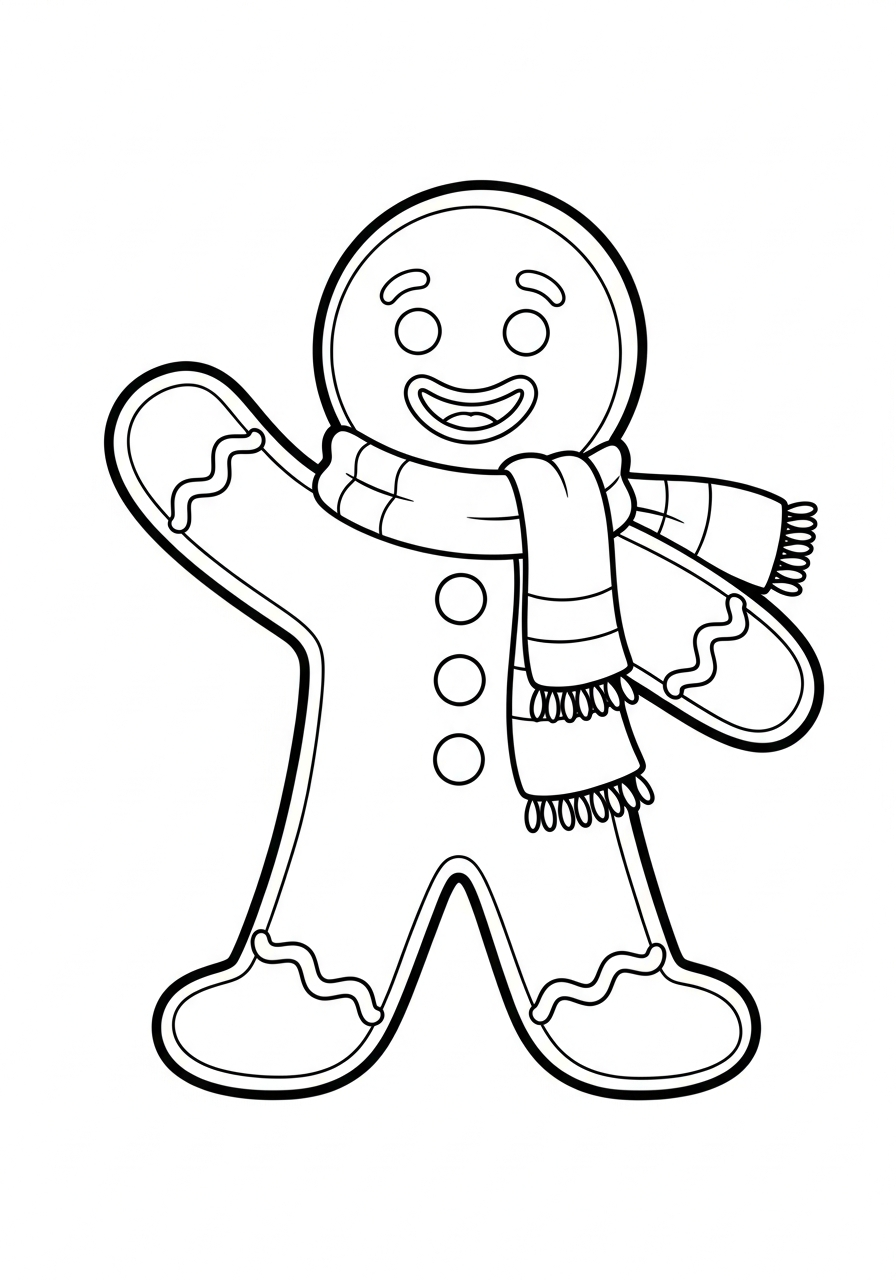 printable Gingerbread coloring sheets