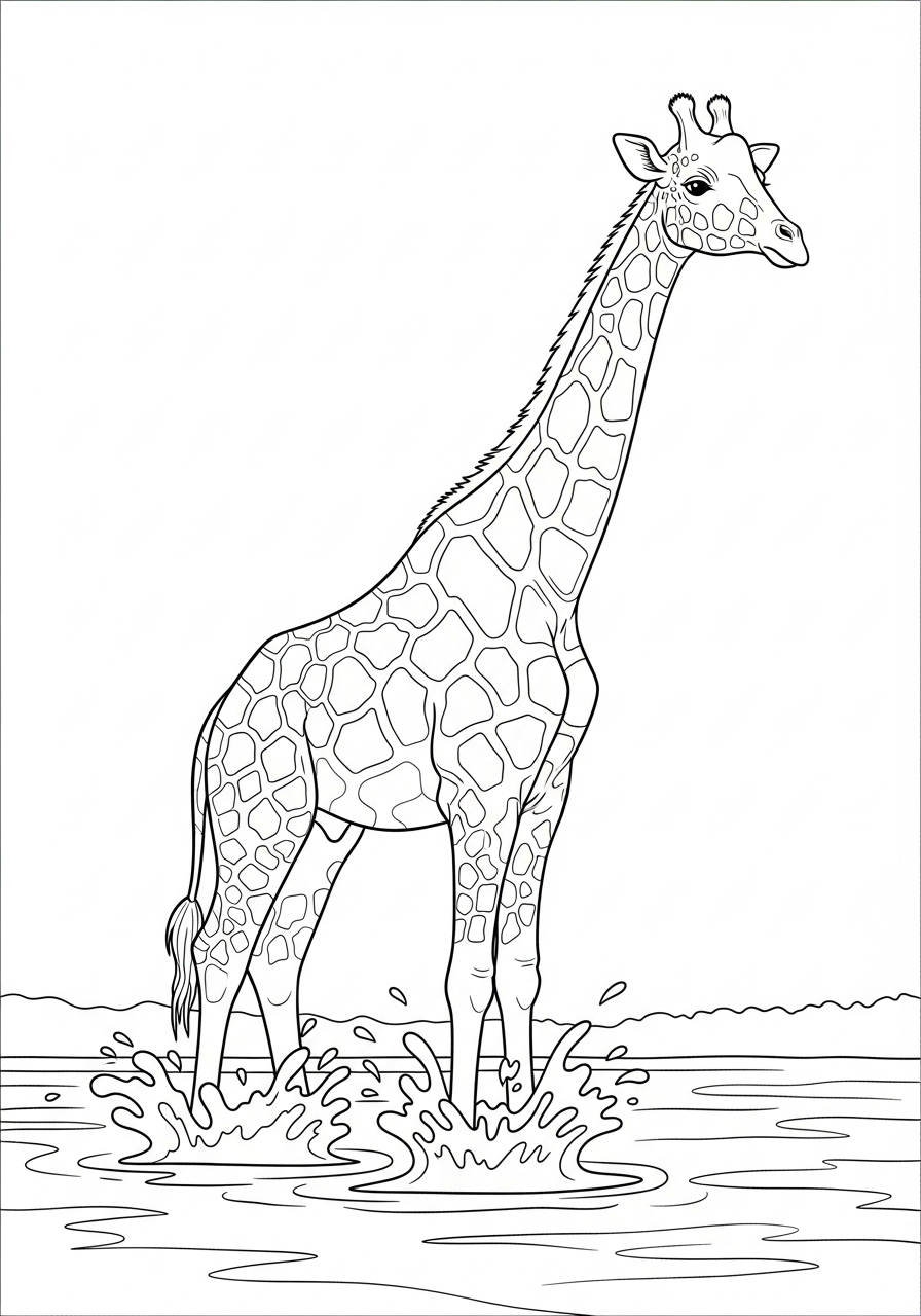new Giraffe coloring pages
