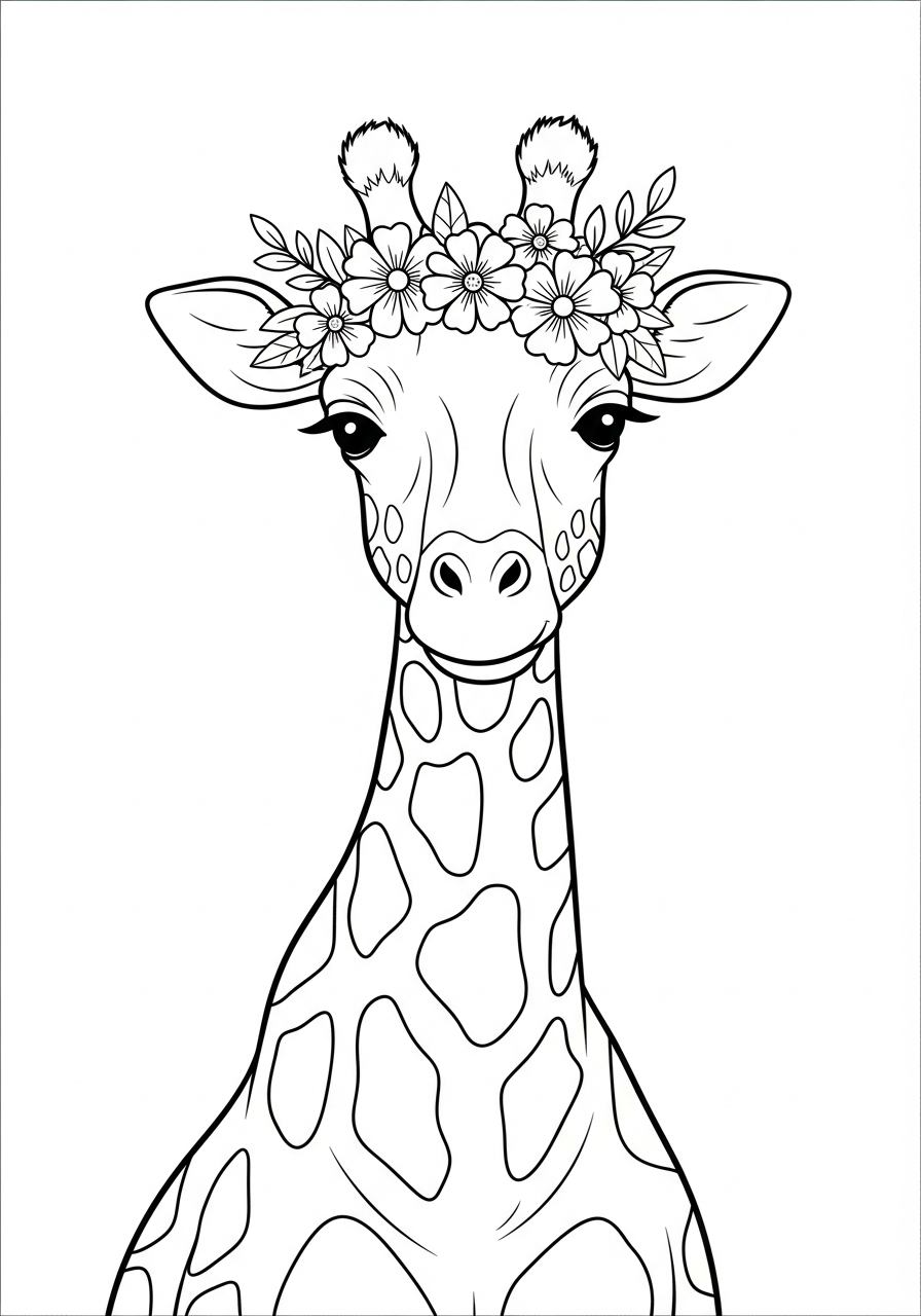 printable Giraffe coloring book