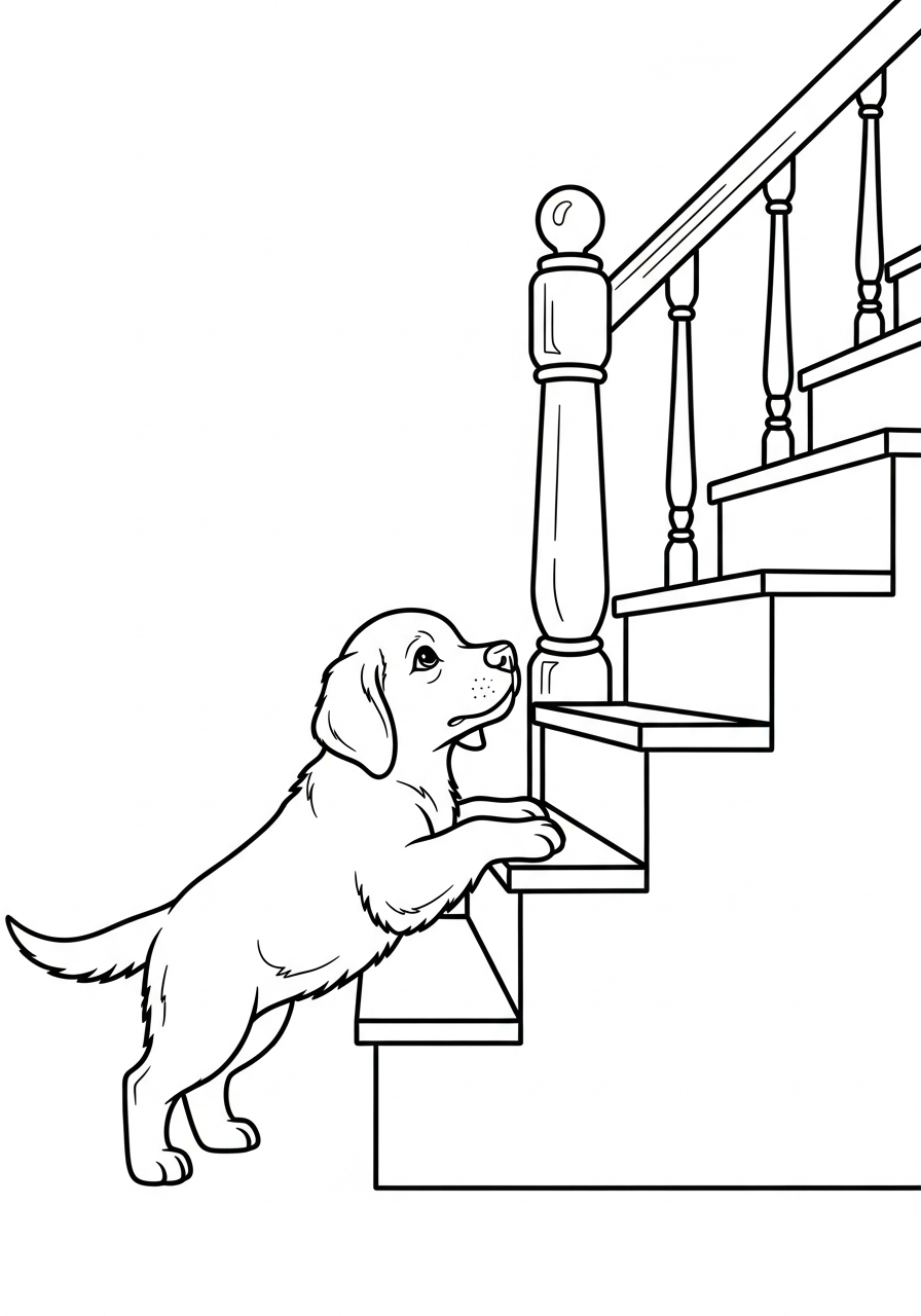 Golden retriever coloring page