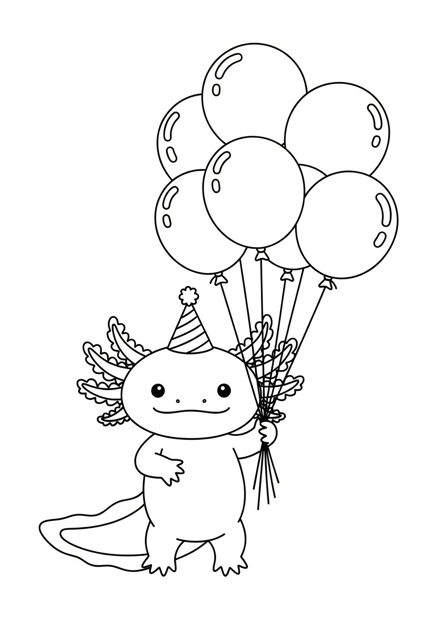 axolotl coloring pages pdf to print