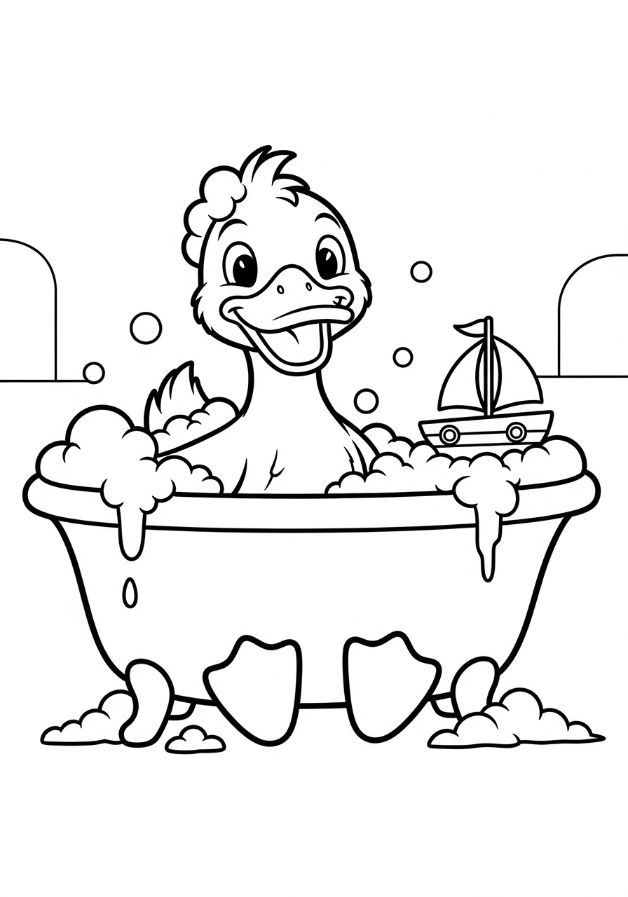 funny duck coloring pages