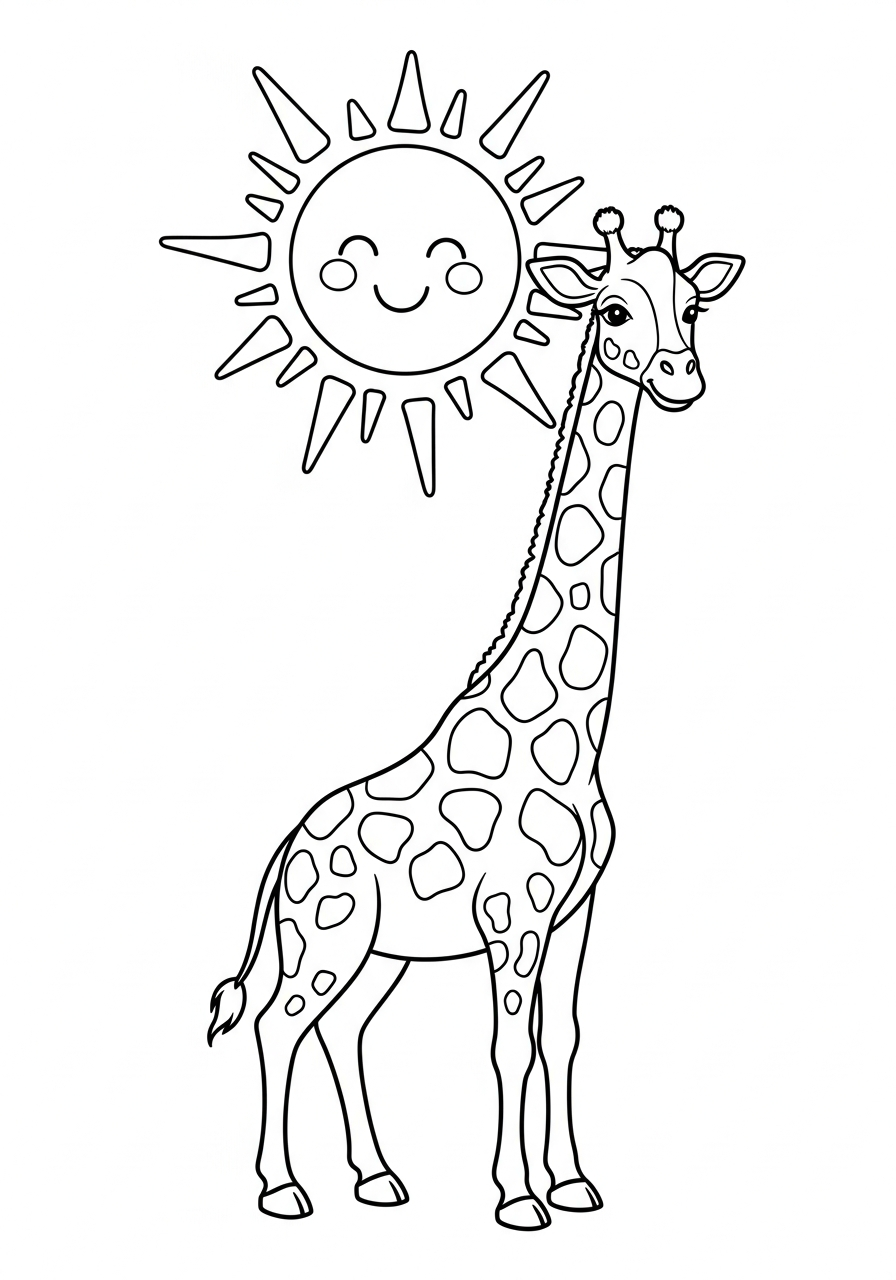 top giraffe coloring pages