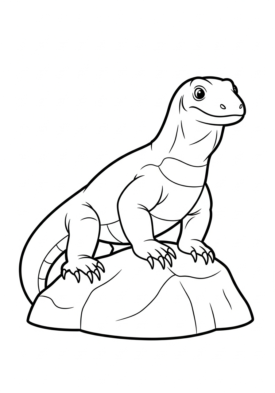 komodo dragon coloring pages printable pdf 2