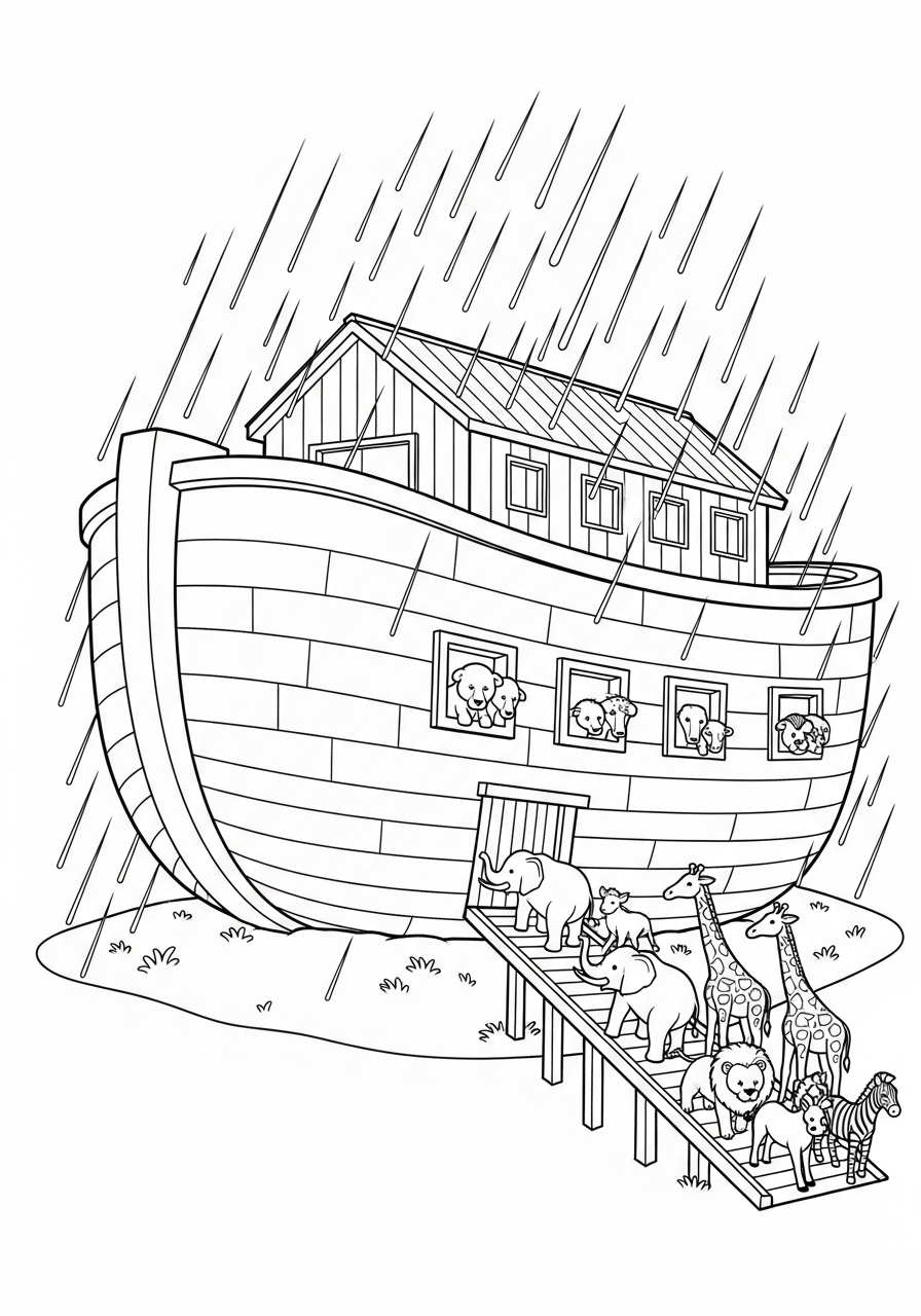 printable Noah’s Ark pictures to color