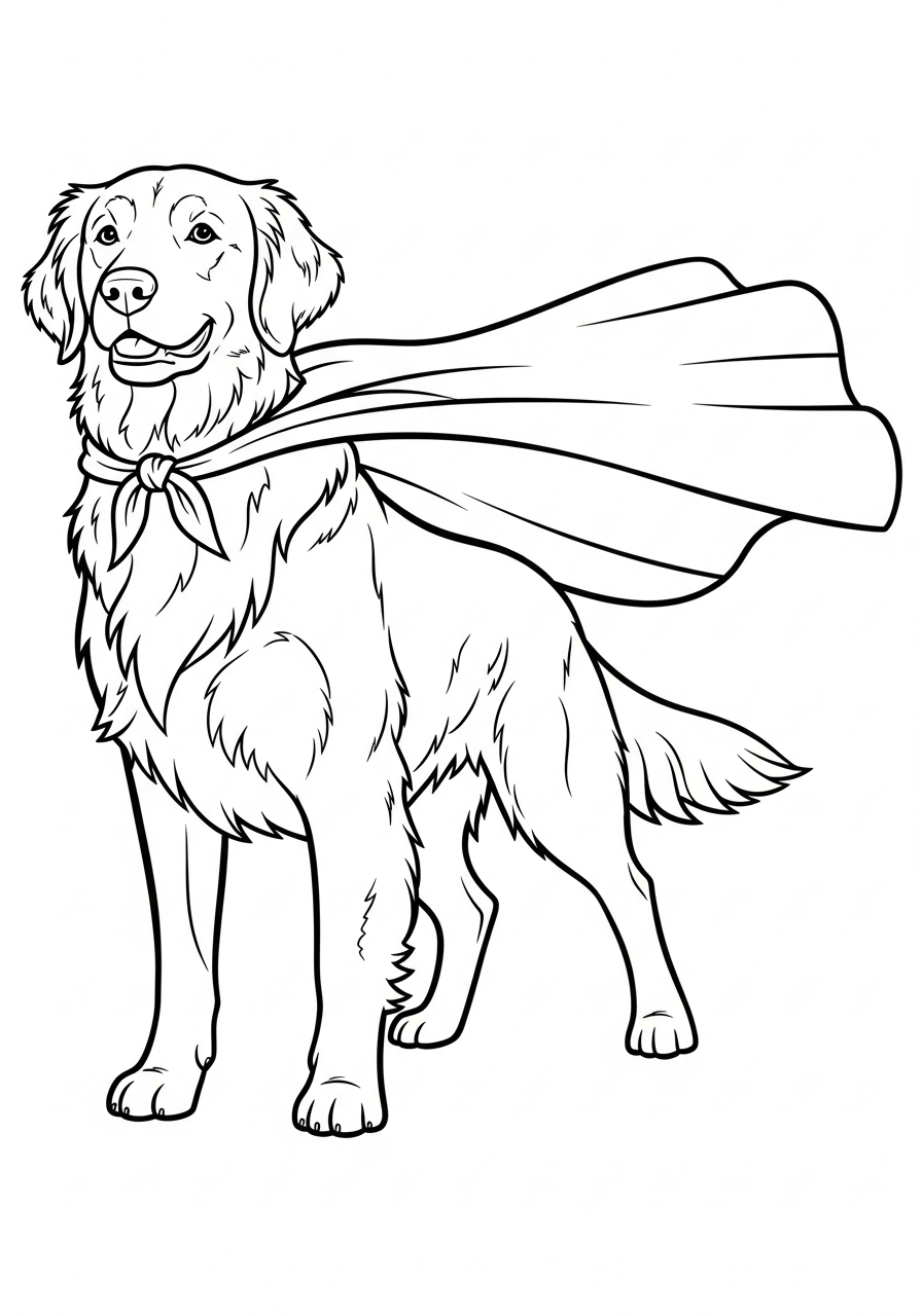 free coloring page Golden retriever