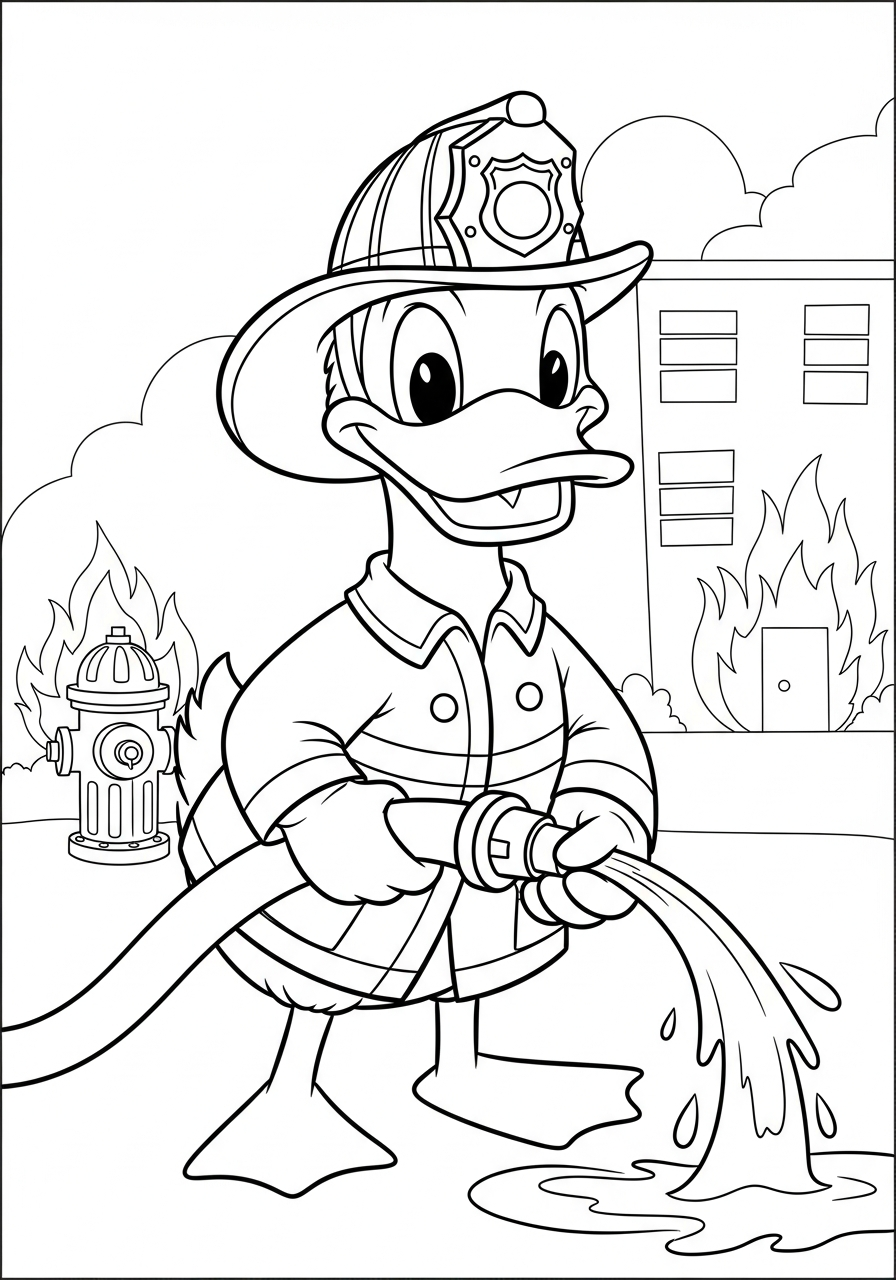 duck coloring pages hard