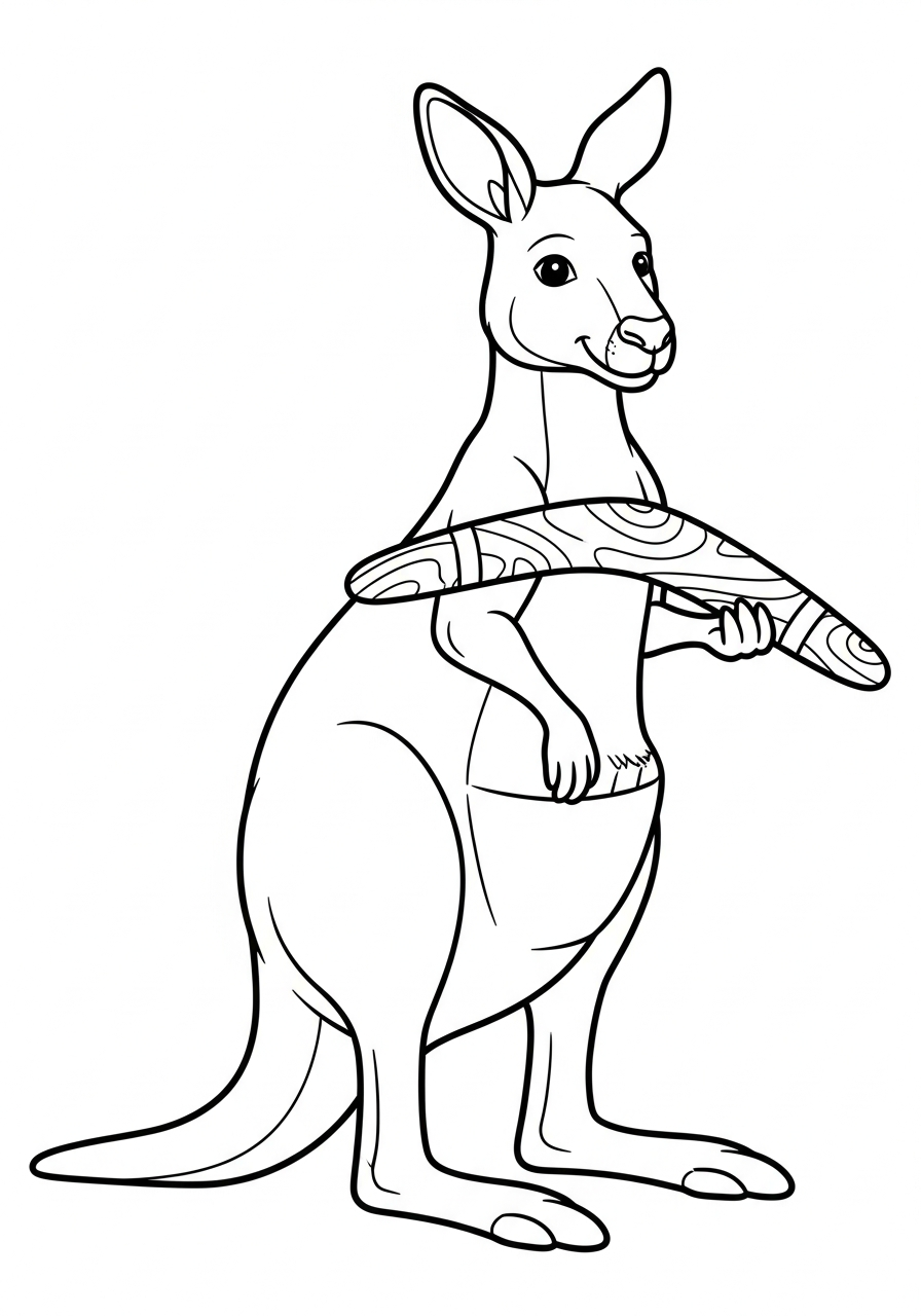 Kangaroo coloring pages hard