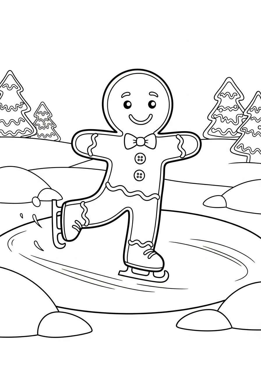detailed Gingerbread coloring pages