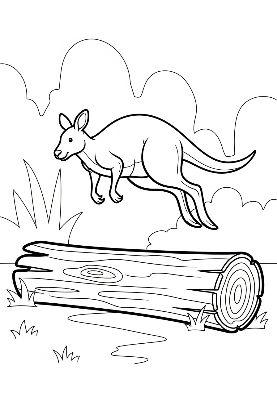 cute Kangaroo coloring pages