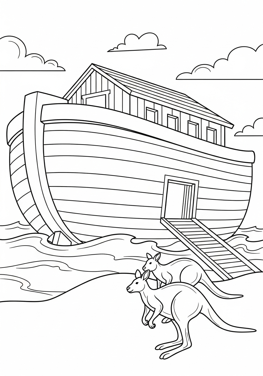 new Noah’s Ark coloring pages 1