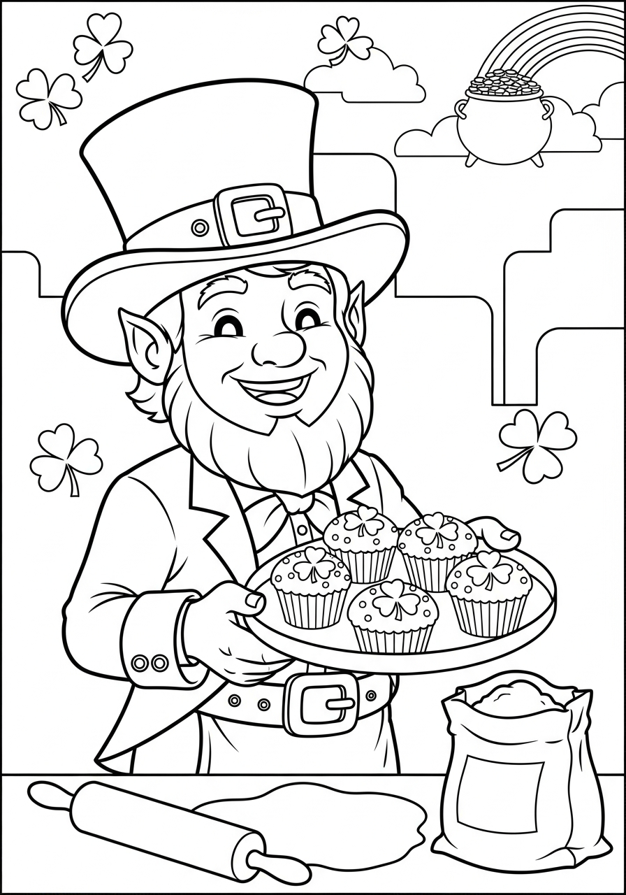 detailed Leprechaun coloring pages