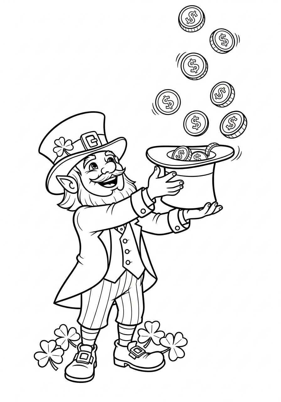 free printable Leprechaun coloring sheet