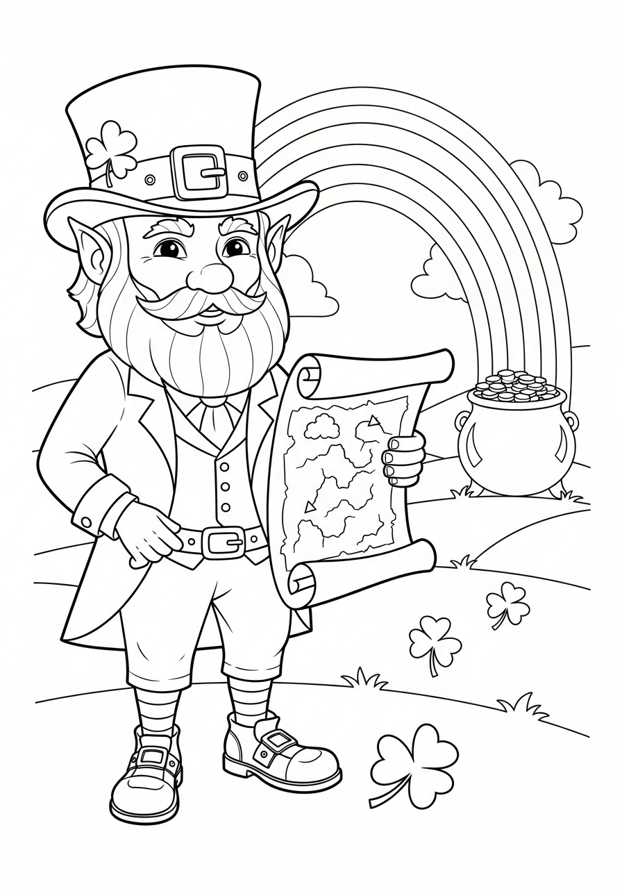 free Leprechaun coloring sheets