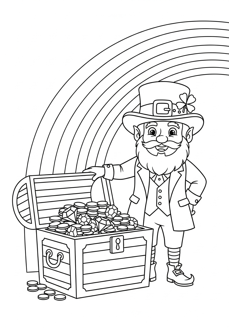 free Leprechaun coloring pages for all ages