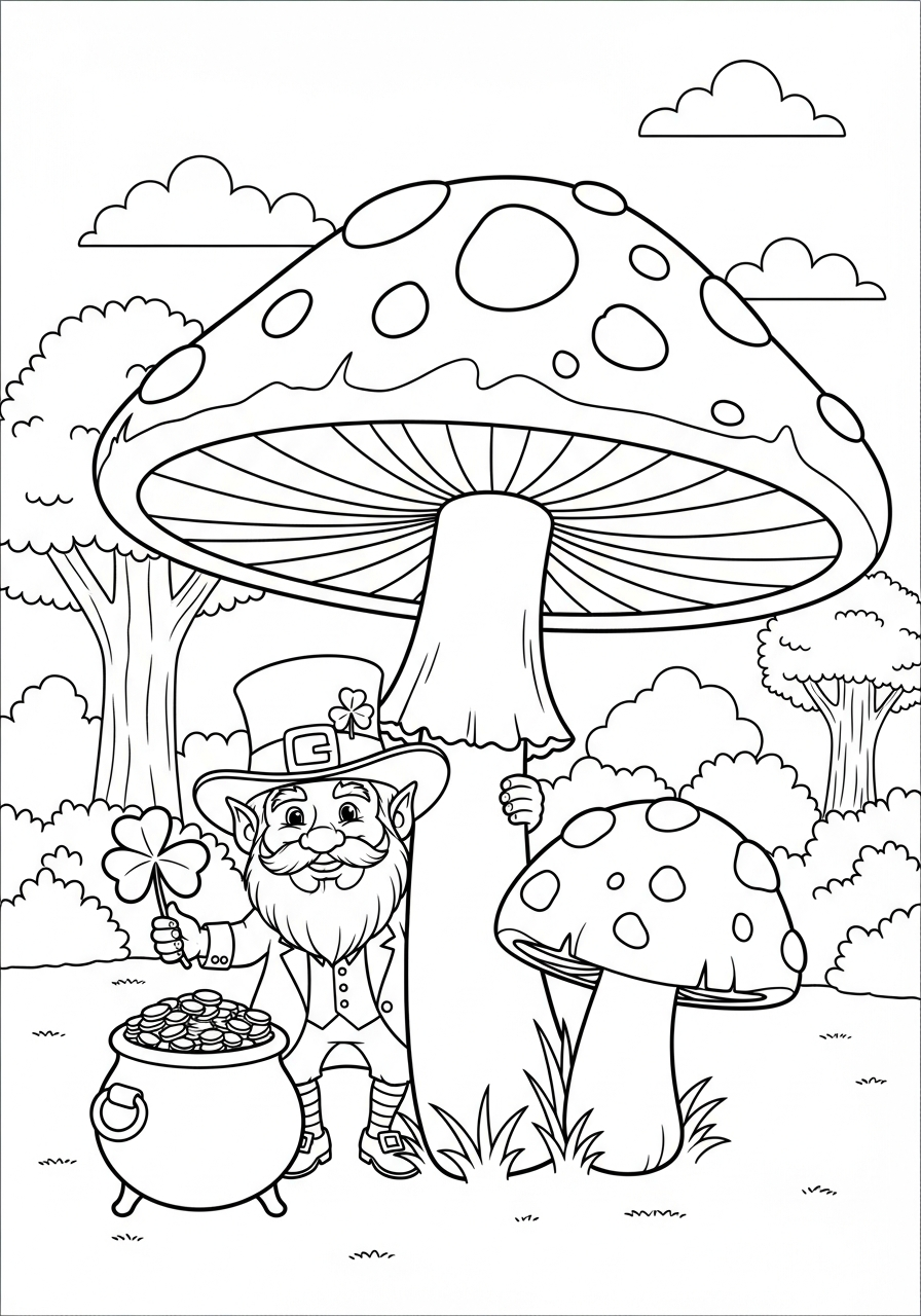 free Leprechaun coloring page