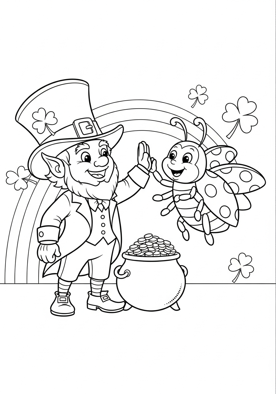 Leprechaun colouring sheets