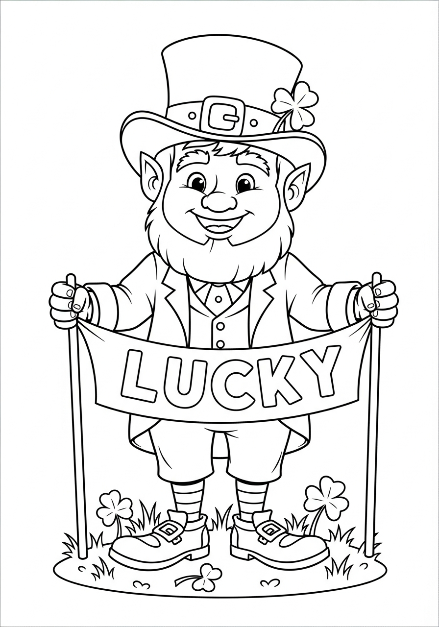 print Leprechaun coloring pages