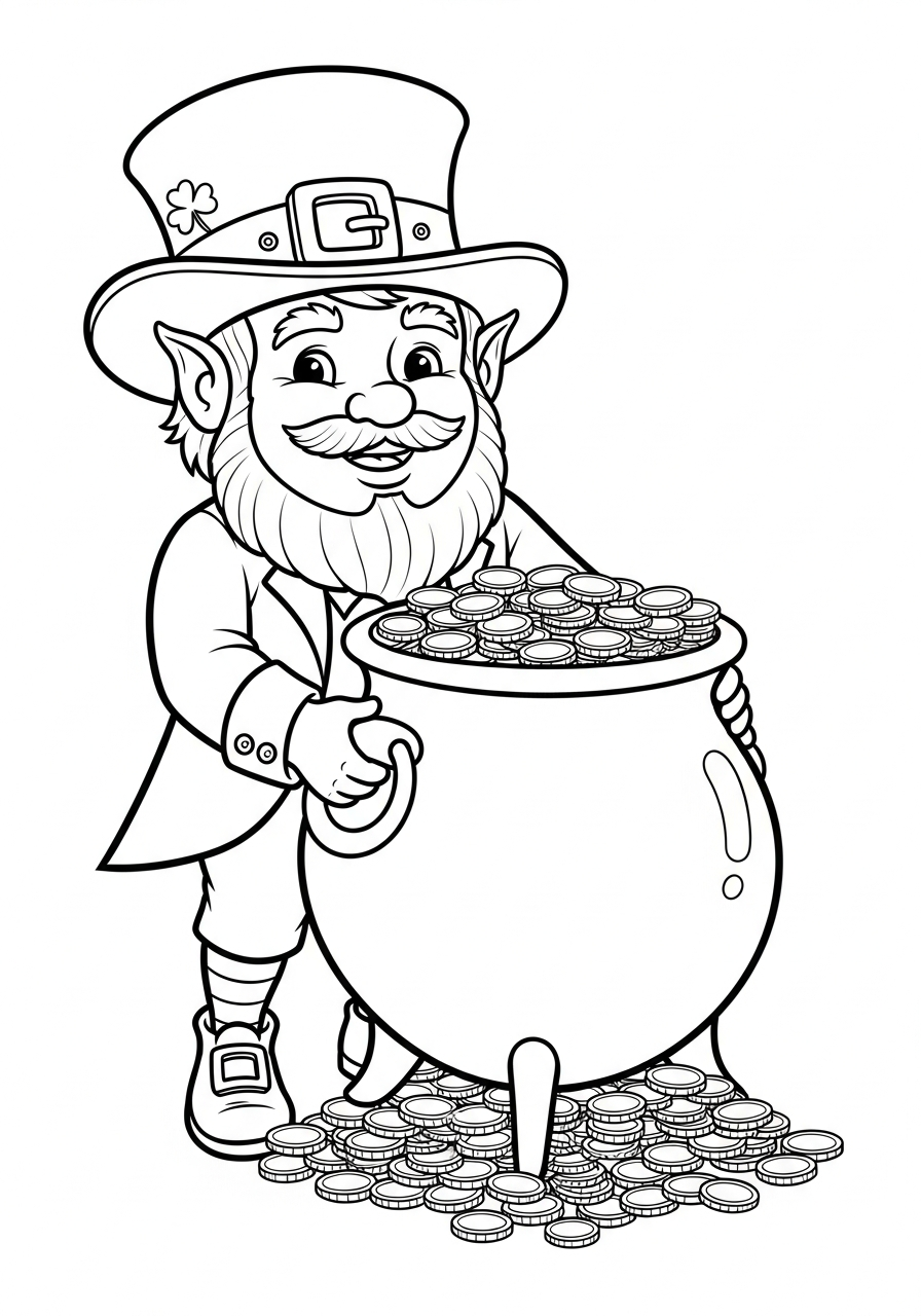 Leprechaun coloring pages for preschoolers