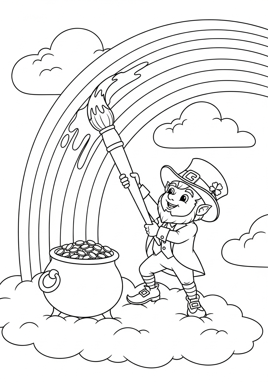 Leprechaun coloring pages for toddlers