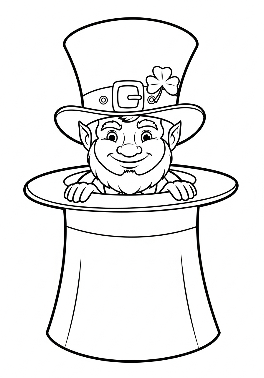 Leprechaun template for coloring