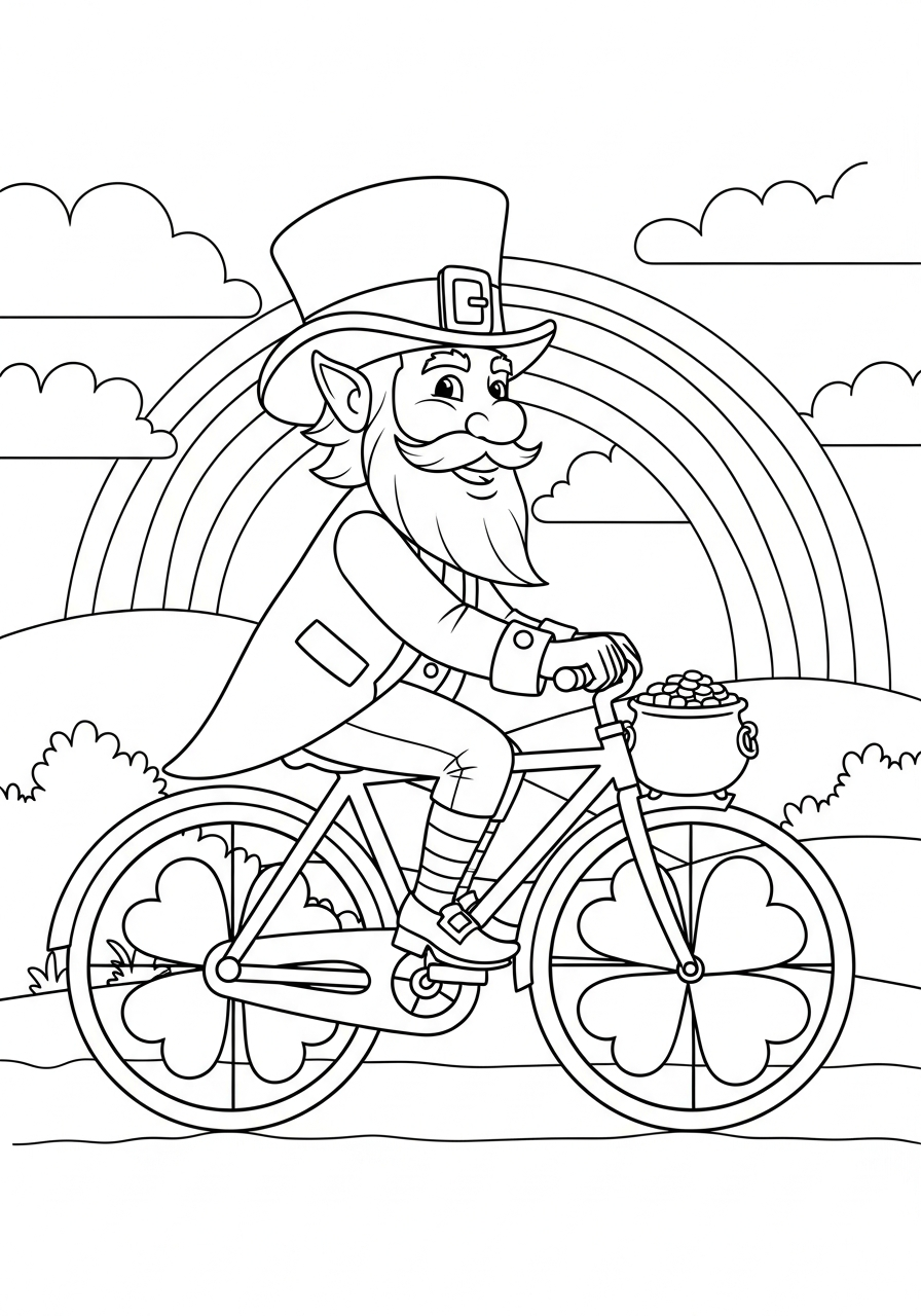 free Leprechaun coloring sheets 2