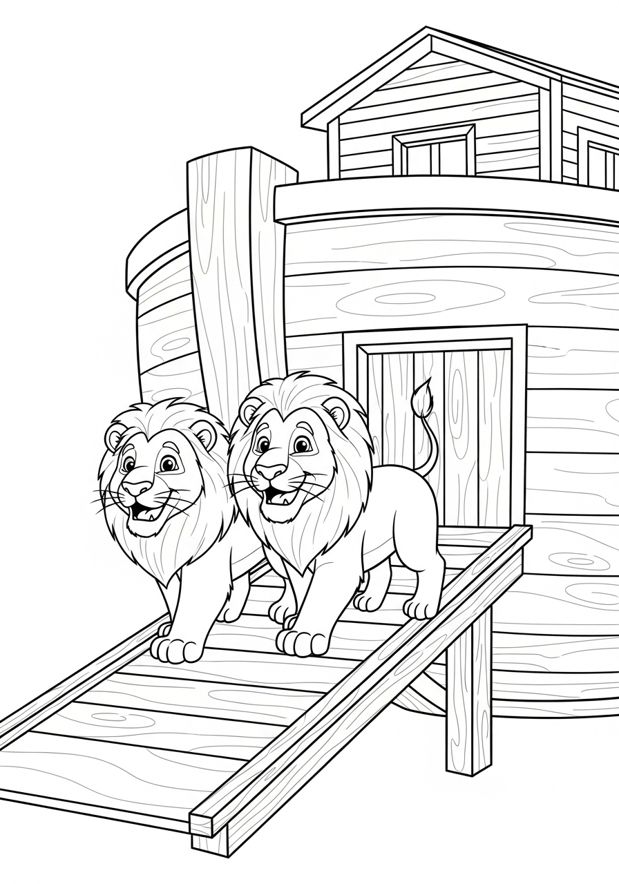 Noah’s Ark coloring pages kids