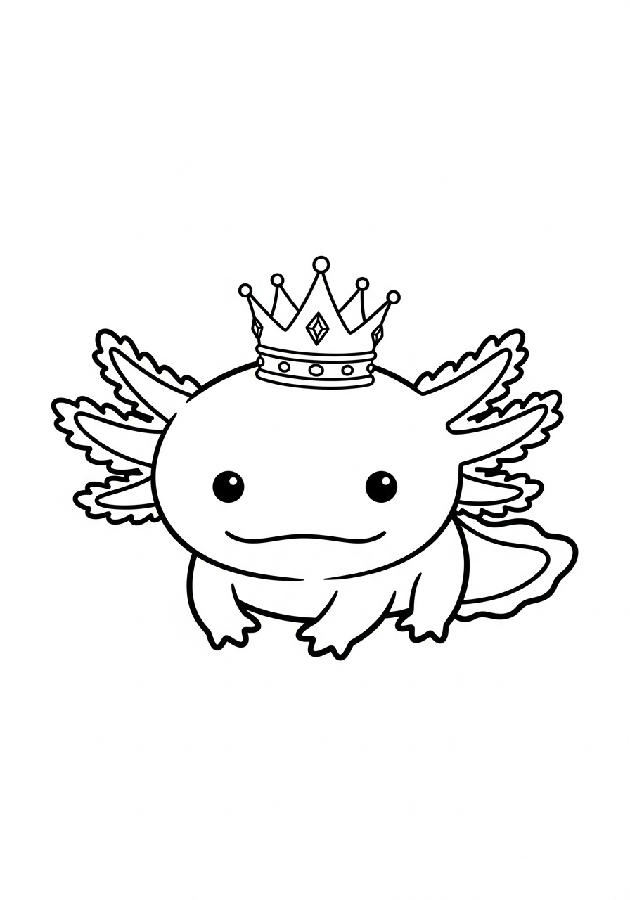 axolotl coloring pages high quality