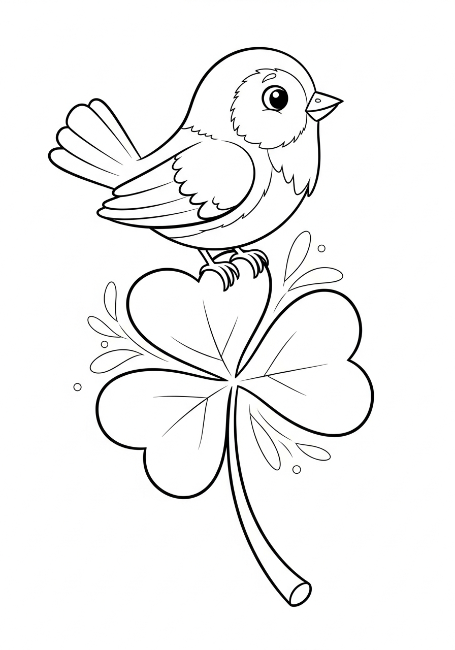 shamrock pictures to color