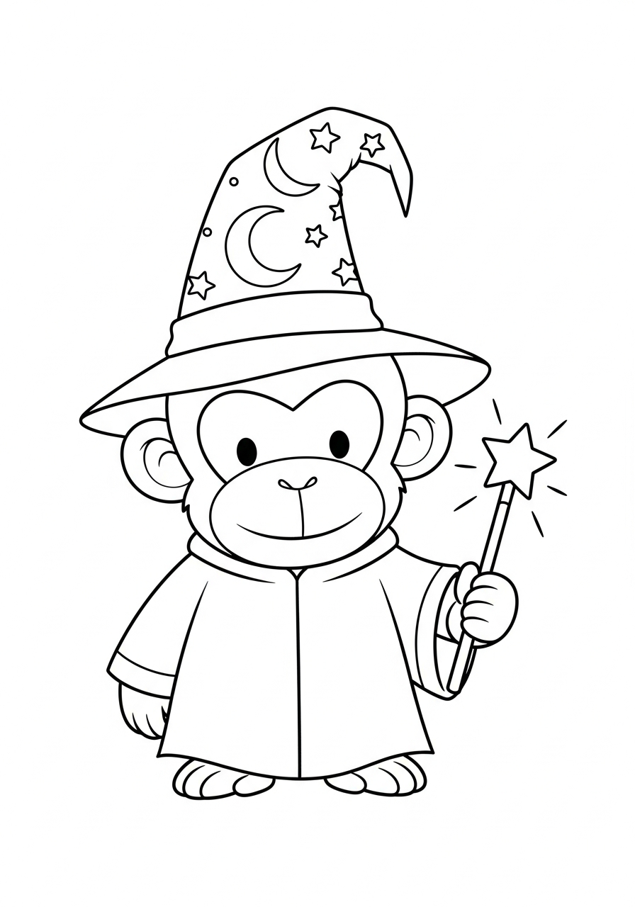 free Monkey coloring pages for all ages