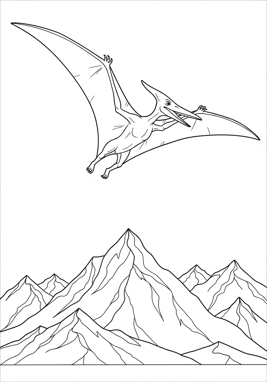 Pterodactyl Coloring Pages 23 Pterodactyl coloring pages kids 1
