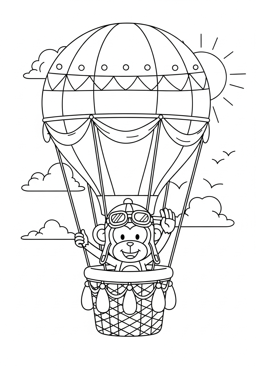 large Monkey coloring pages