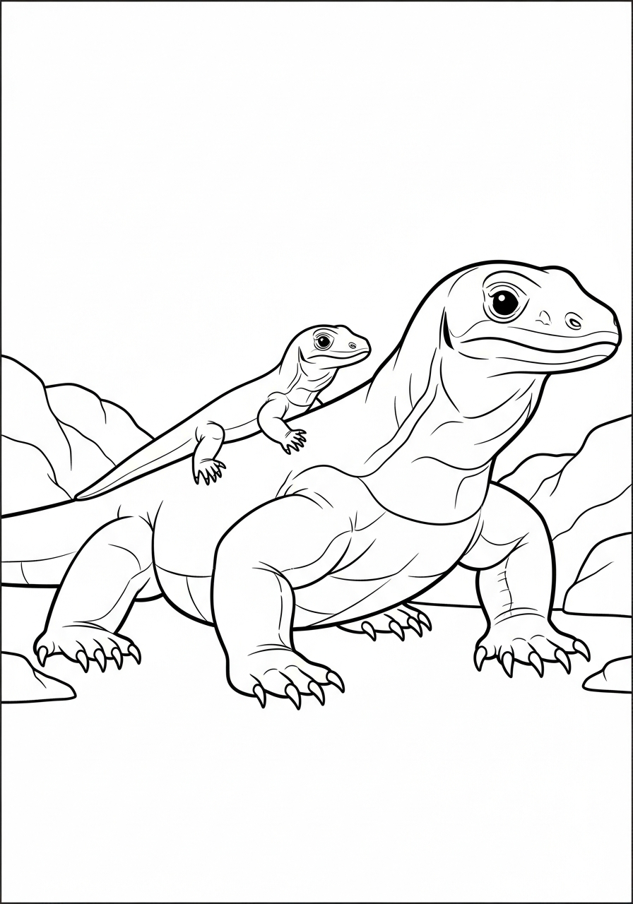 best komodo dragon coloring pages