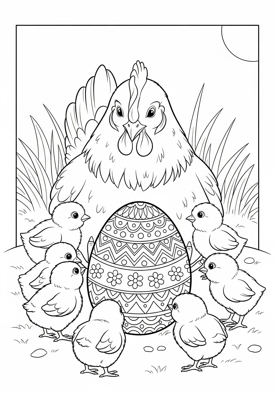 Easter outline for coloring