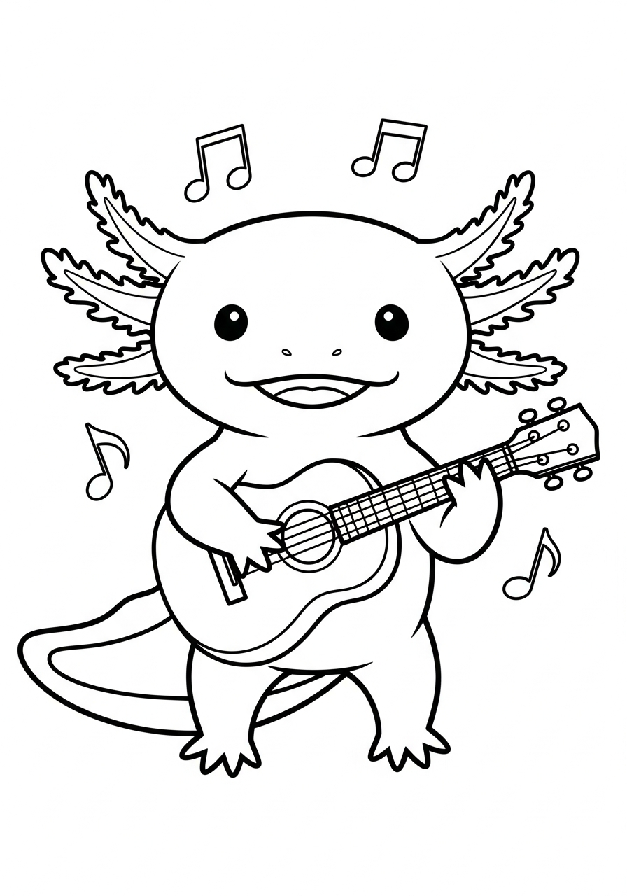 free printable axolotl coloring pages