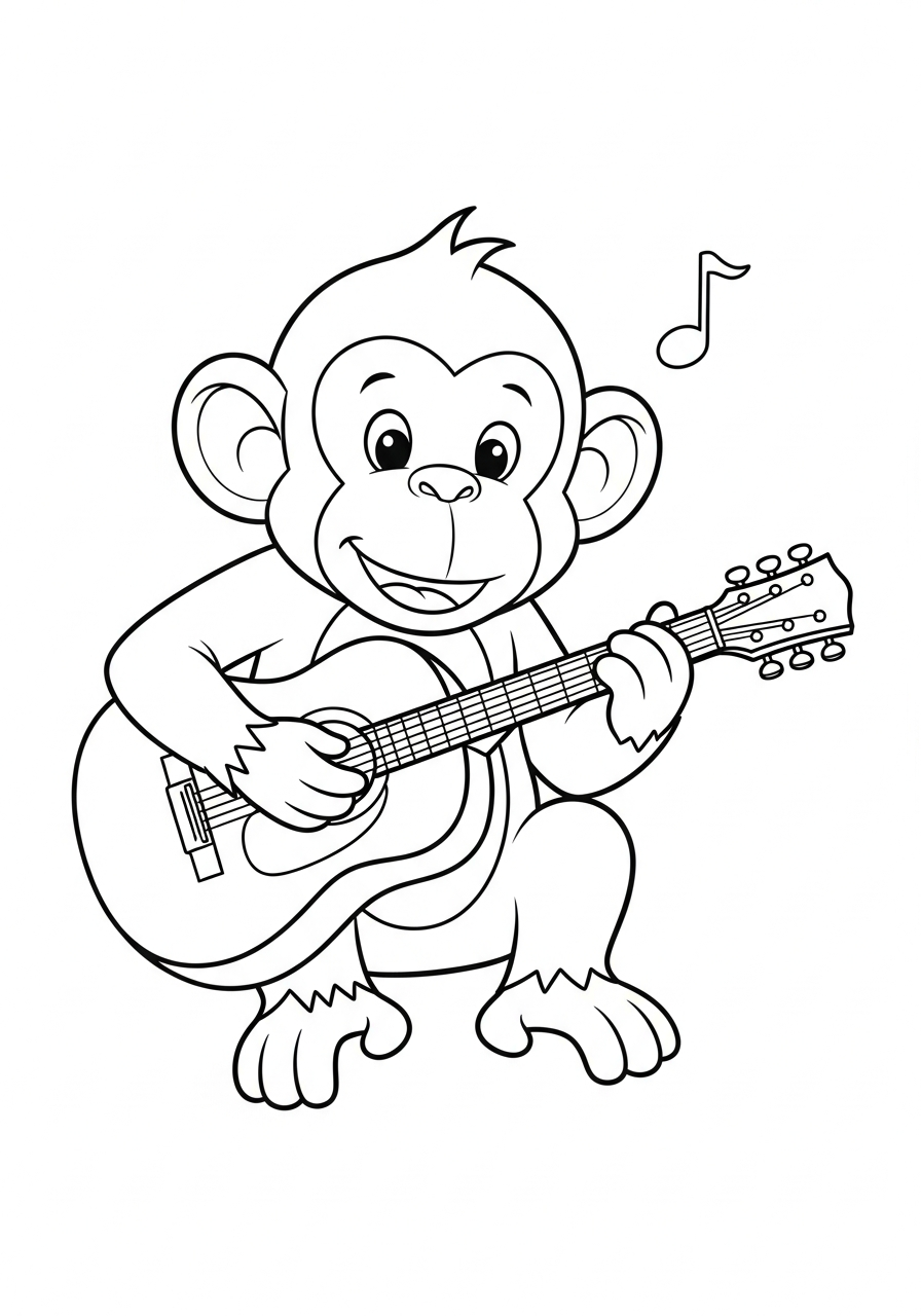 best Monkey coloring pages 1