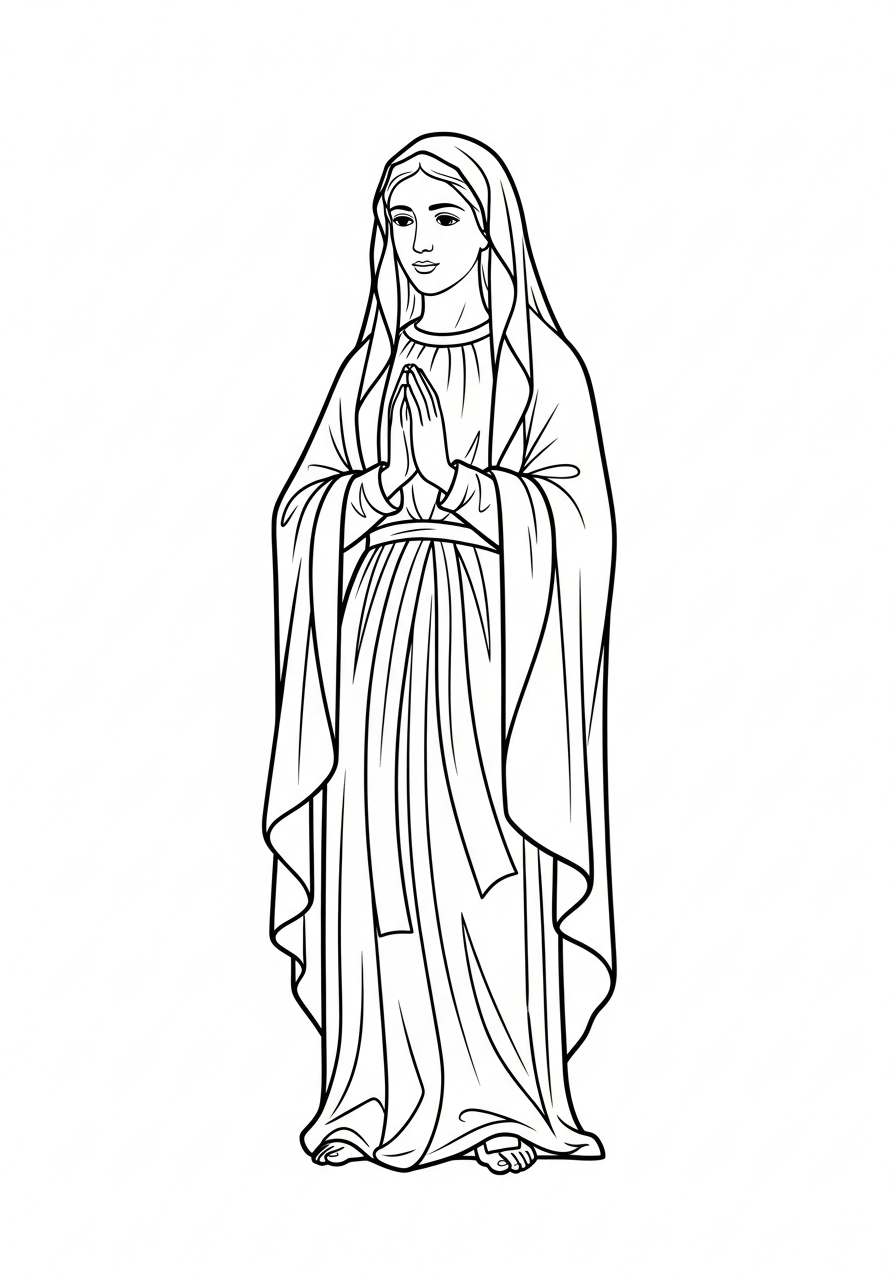 funny Our Lady of Lourdes coloring pages