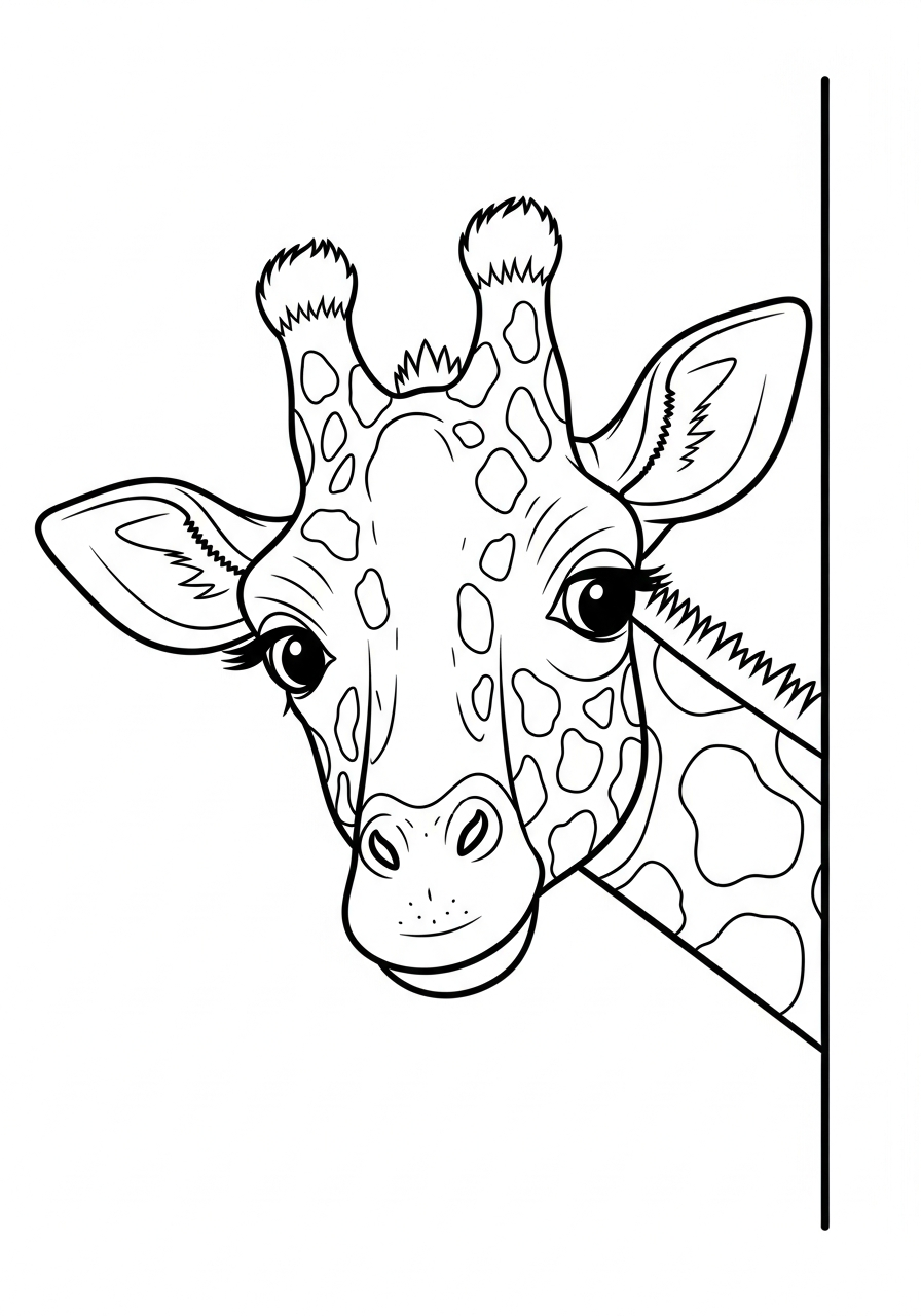 giraffe coloring sheets to print