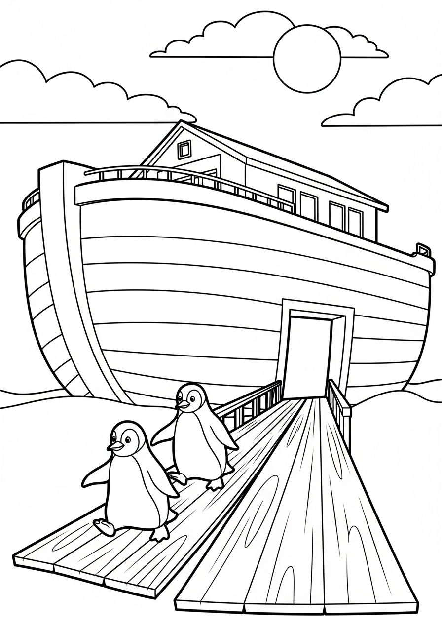 Noah’s Ark coloring illustrations