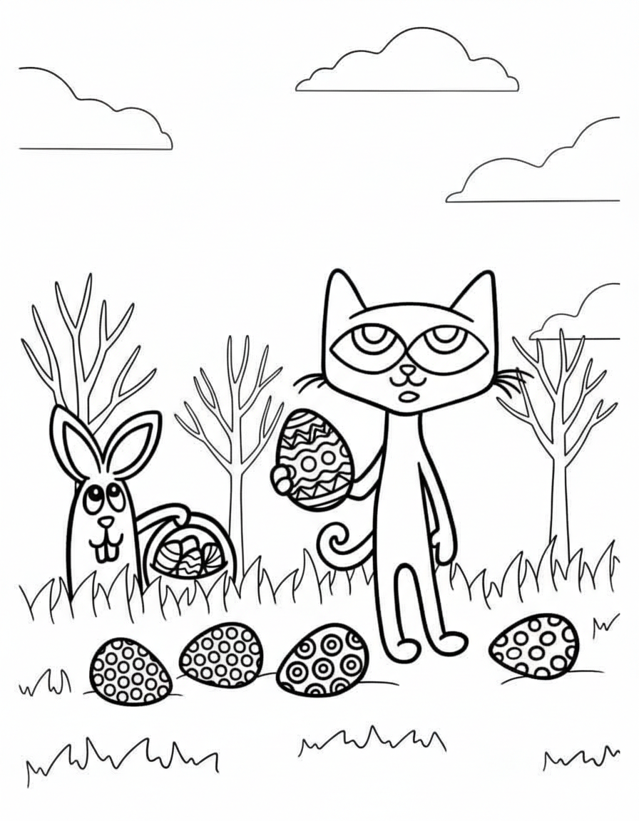 Pete The Cat coloring pages kids
