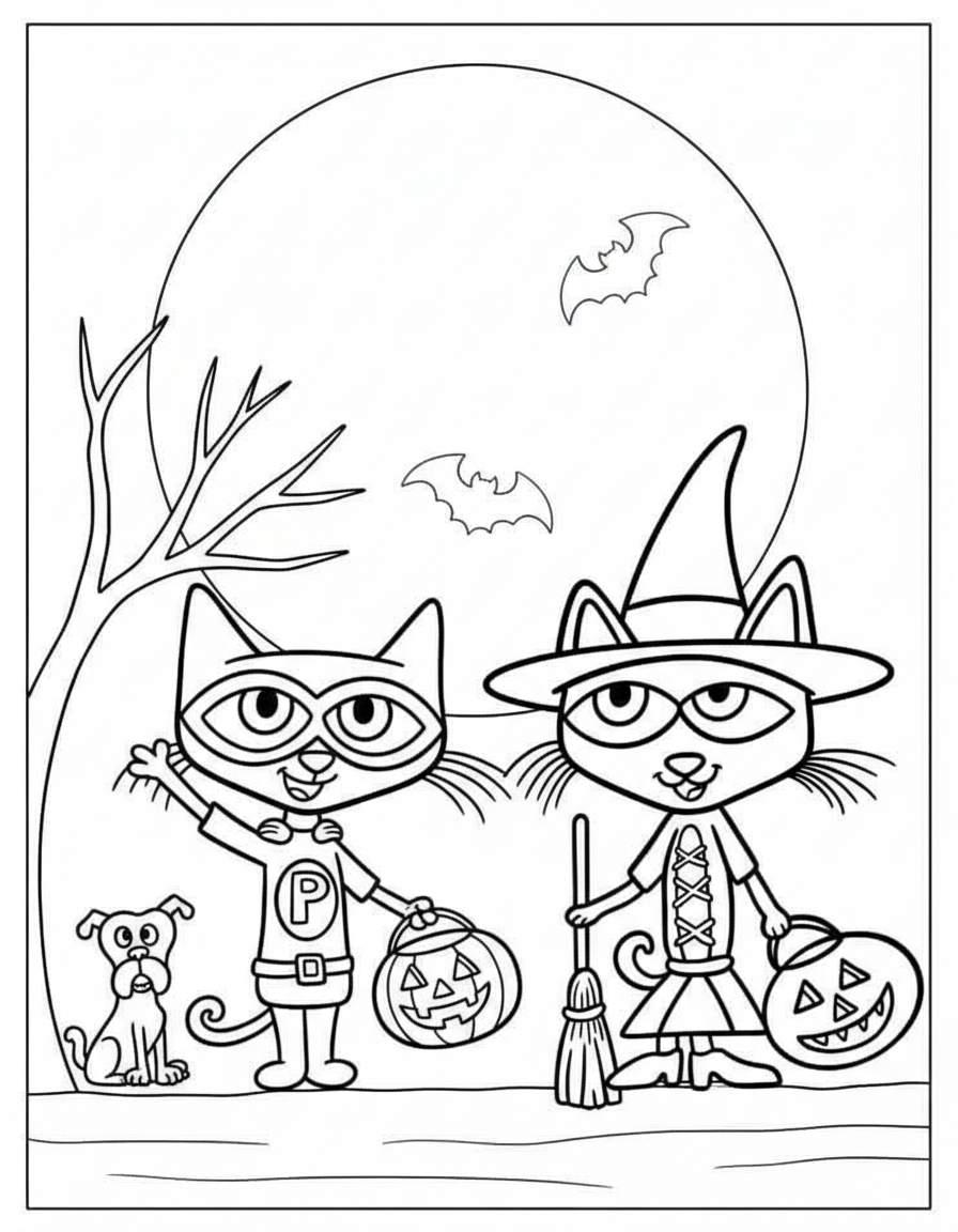Pete The Cat coloring pages download