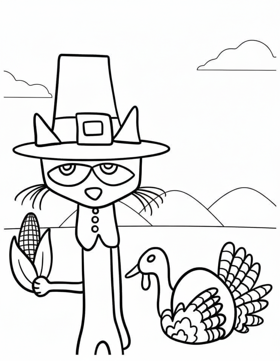 printable Pete The Cat coloring sheets
