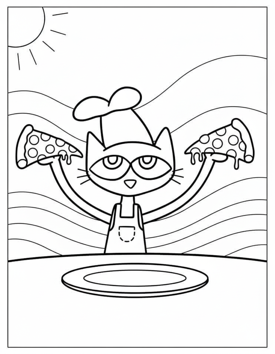 Pete The Cat coloring pages printable pdf