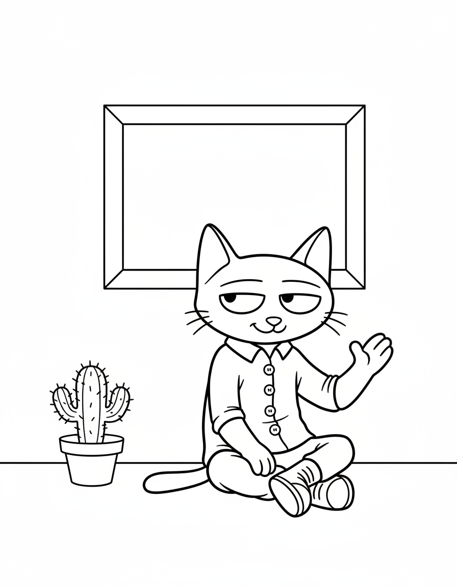 Pete The Cat coloring pages portrait