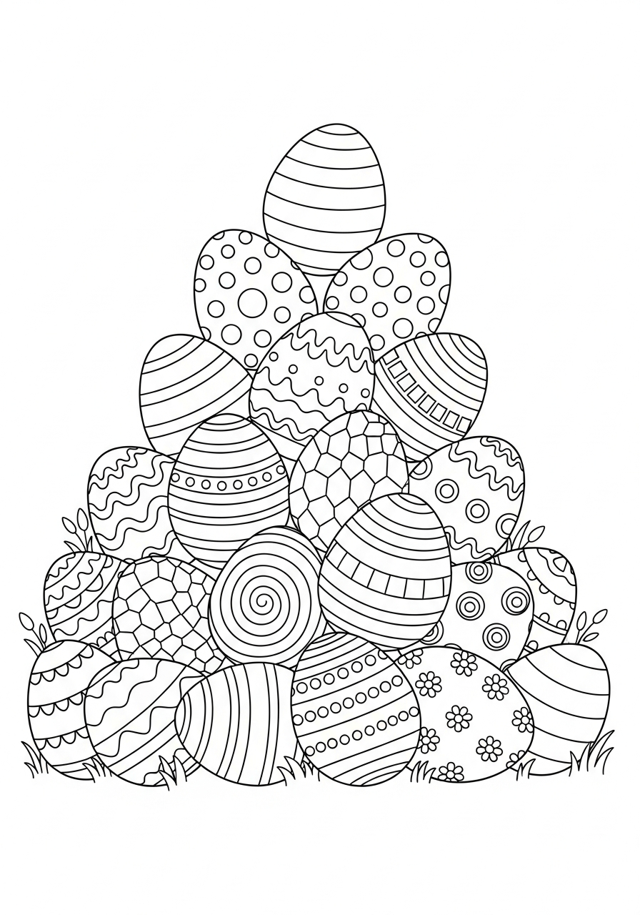 Easter coloring pages hard 1